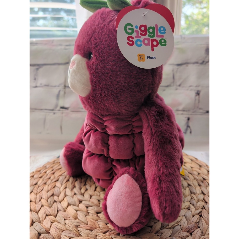 12" Raspbeary Raspberry Plush Stuffed Animal - Gigglescape™ NWT - Picture 3 of 11